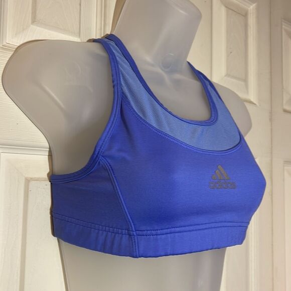 Adidas Vintage 1990s Purple/Blue Racerback Sports Bra With Mesh Medium - Picture 6 of 16